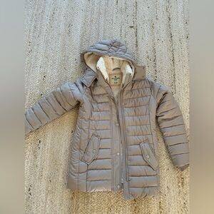 Abercrombie & Fitch Coat Jacket Kids 13 14 Tan Warm XL Girls